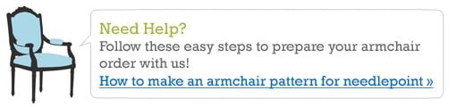 How to prepare and armchair pattern.