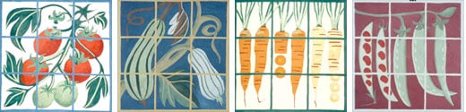 Tapisserie au point fruits et l&eacute;gumes
