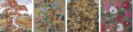 Tapisserie au point panneaux et tapis