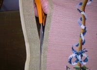 Cut your needlepoint canvas.