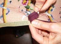 Pin piping to the canvas.