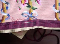 Sew piping to the canvas.