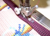 Make sure you sew close to your design.